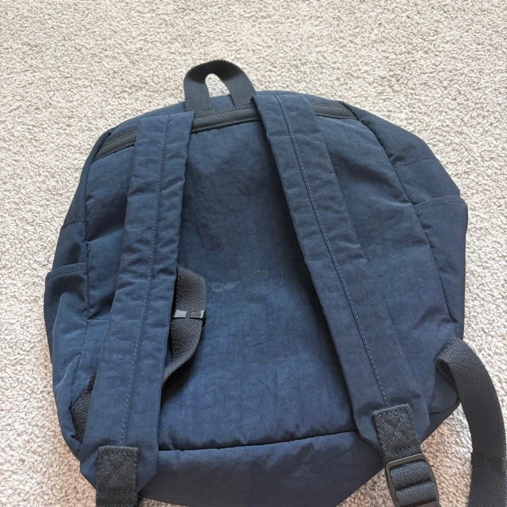 Kipling Small Backpack Navy Blue Crinkle Nylon Lightweight Travel Bag